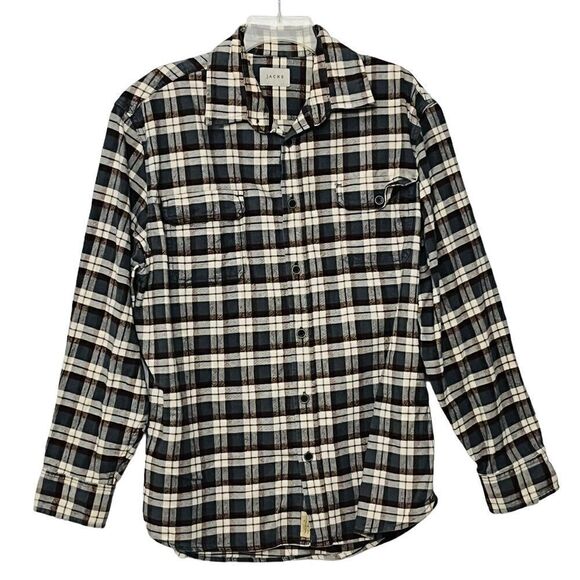Jachs Flannel Plaid Multicolor Button Up Pockets Men’s Shirt Sz XL - Picture 1 of 9